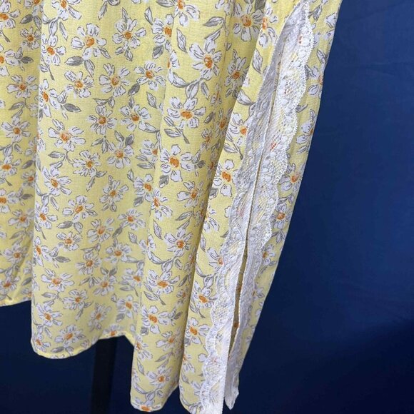 NWOT POL Yellow Floral Tunic or Swim Coverup, Size Small - Picture 5 of 5